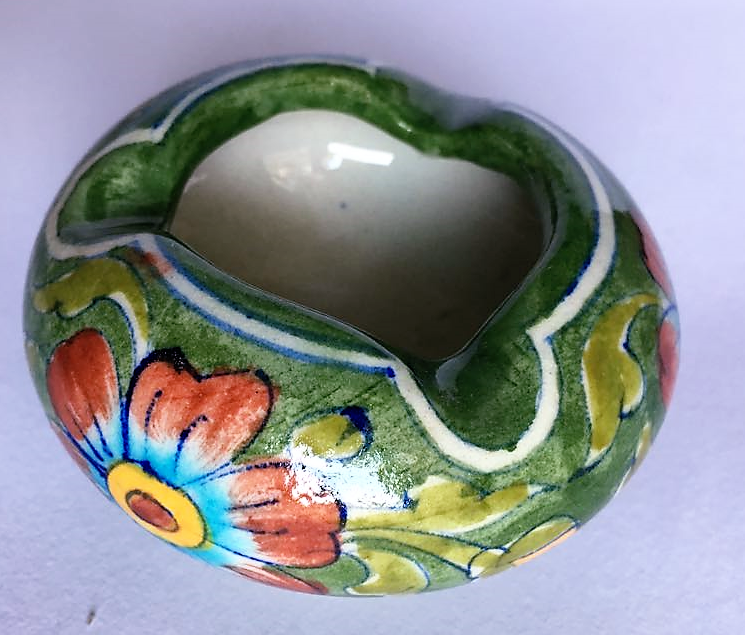 Buy Blue Pottery Ashtray (green) Online in Dark Green Color