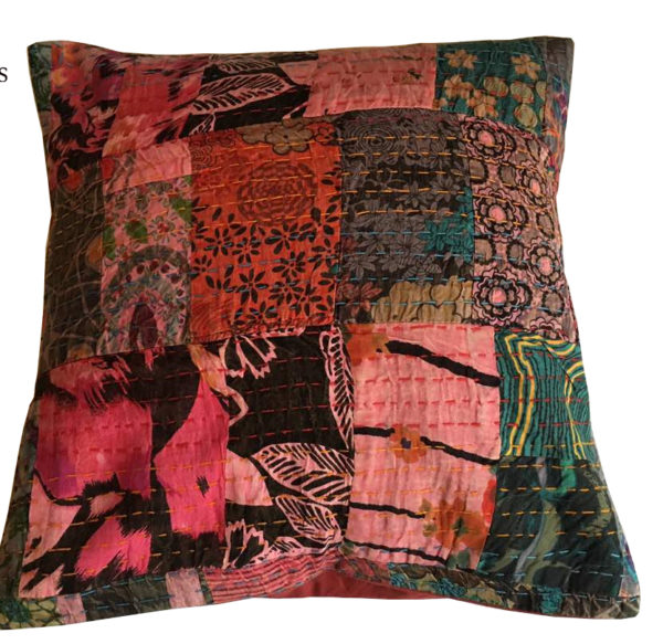 katha stitch cushion cover