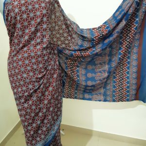 cotton ajrakh sarees