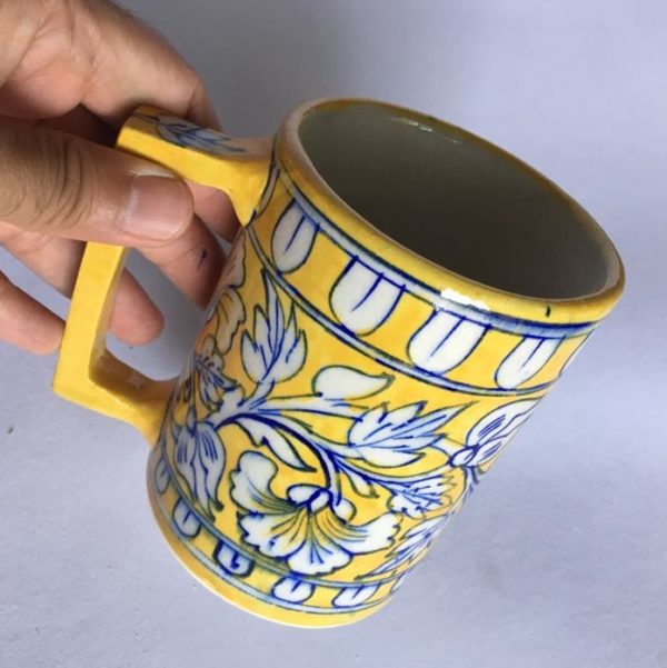 yellow beer mug