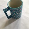 blue pottery beer mug