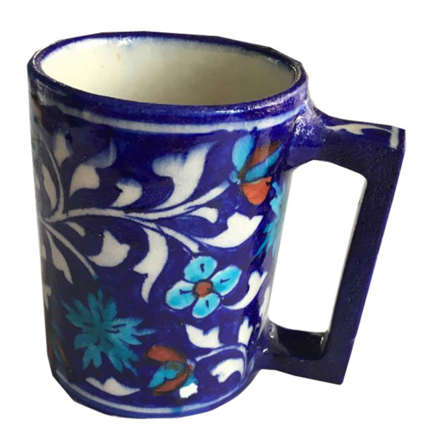 blue beer mug