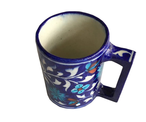 blue beer mug