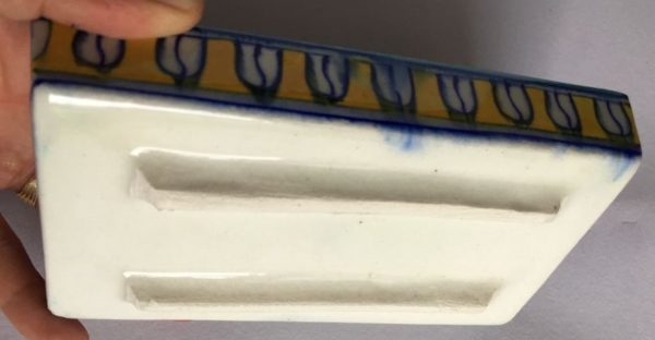 blue pottery platter