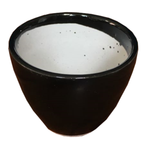 black ceramic pot