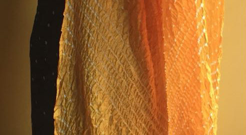 yellow tie dye dupatta