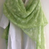 fern green chikankari dupatta