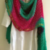 green pink tie dye