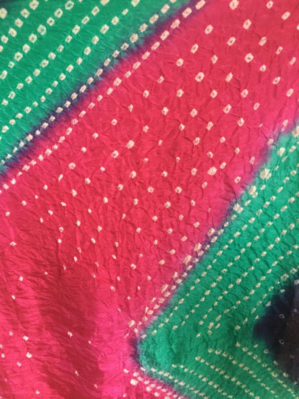 green pink tie dye