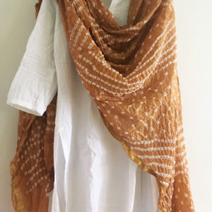 brown bandhani dupatta