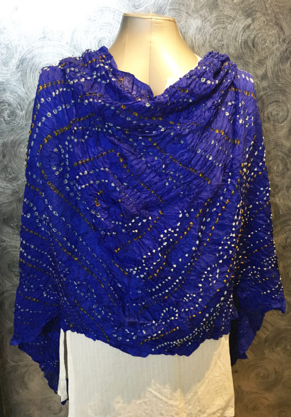 cadet blue bandhani dupatta