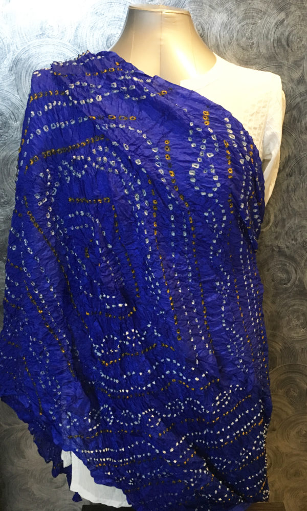 cadet blue bandhani dupatta