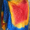 mustard blue red bandhani dupatta