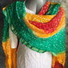 red green yellow bandhani