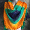 green blue bandhani dupatta