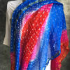 blue orange bandhani dupatta