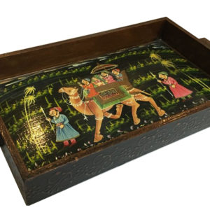 hand painted wooden tray
