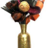 brass finish flower vase