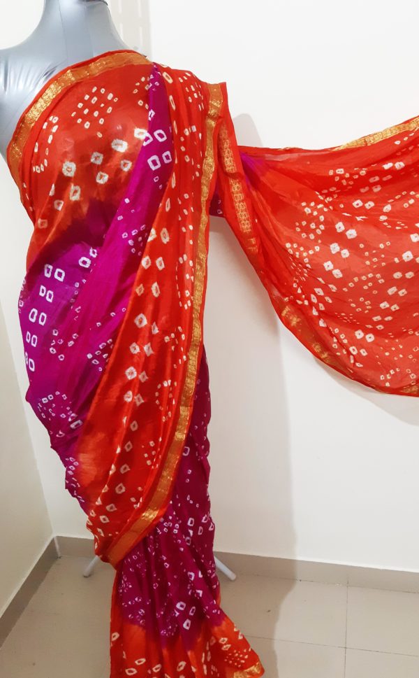 bandhani saree