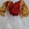 beige red bandhani