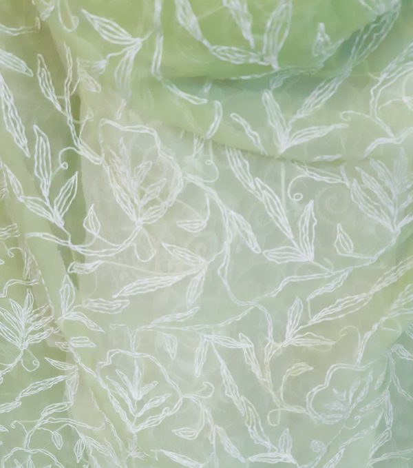 green chikankari dupatta