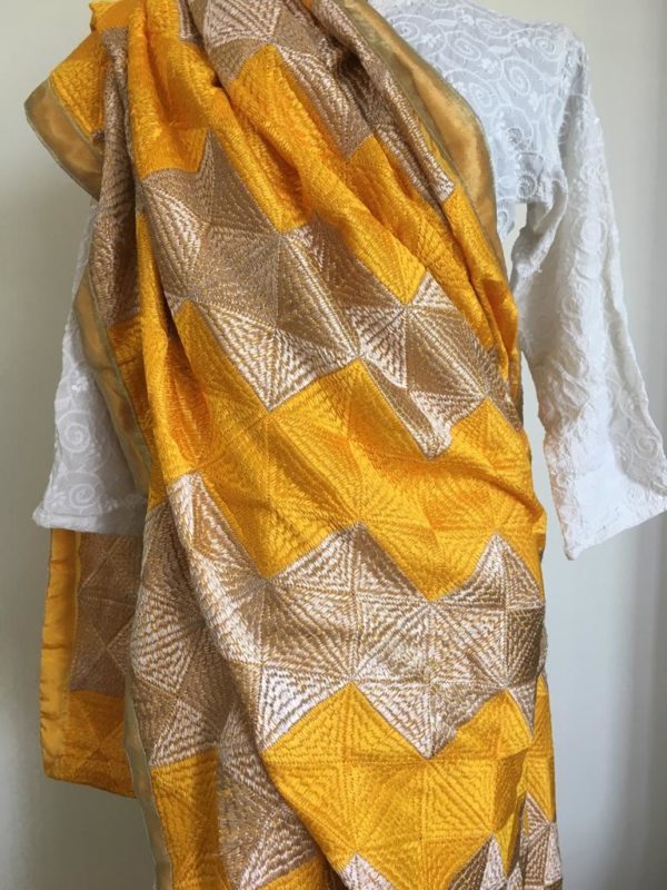 golden phulkari dupatta