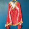 White red leheria Dupatta