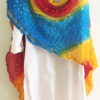 blue yellow bandhani dupatta