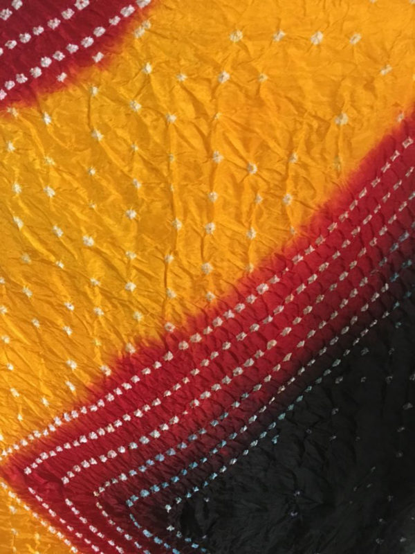 mustard bandhani dupatta