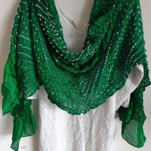 dark green bandhani dupatta