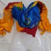 blue yellow bandhani
