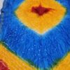 blue yellow bandhani